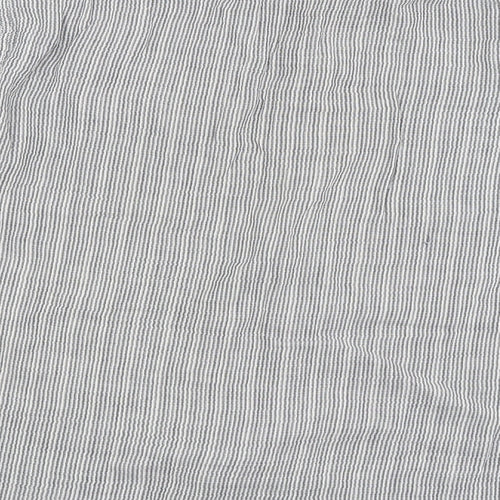 Gap Mens Grey Striped   Button-Up Size L