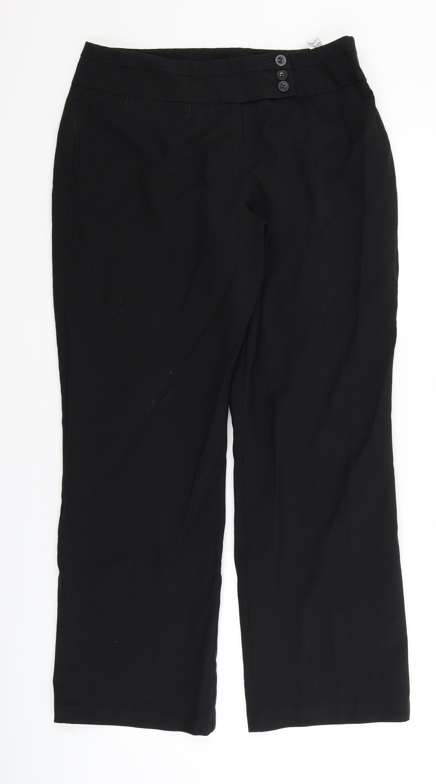 Marks and Spencer Womens Black   Dress Pants Trousers Size 12 L27 in