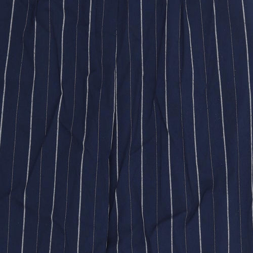 Oliver Bonas Womens Blue Striped  Trousers  Size 12 L27 in