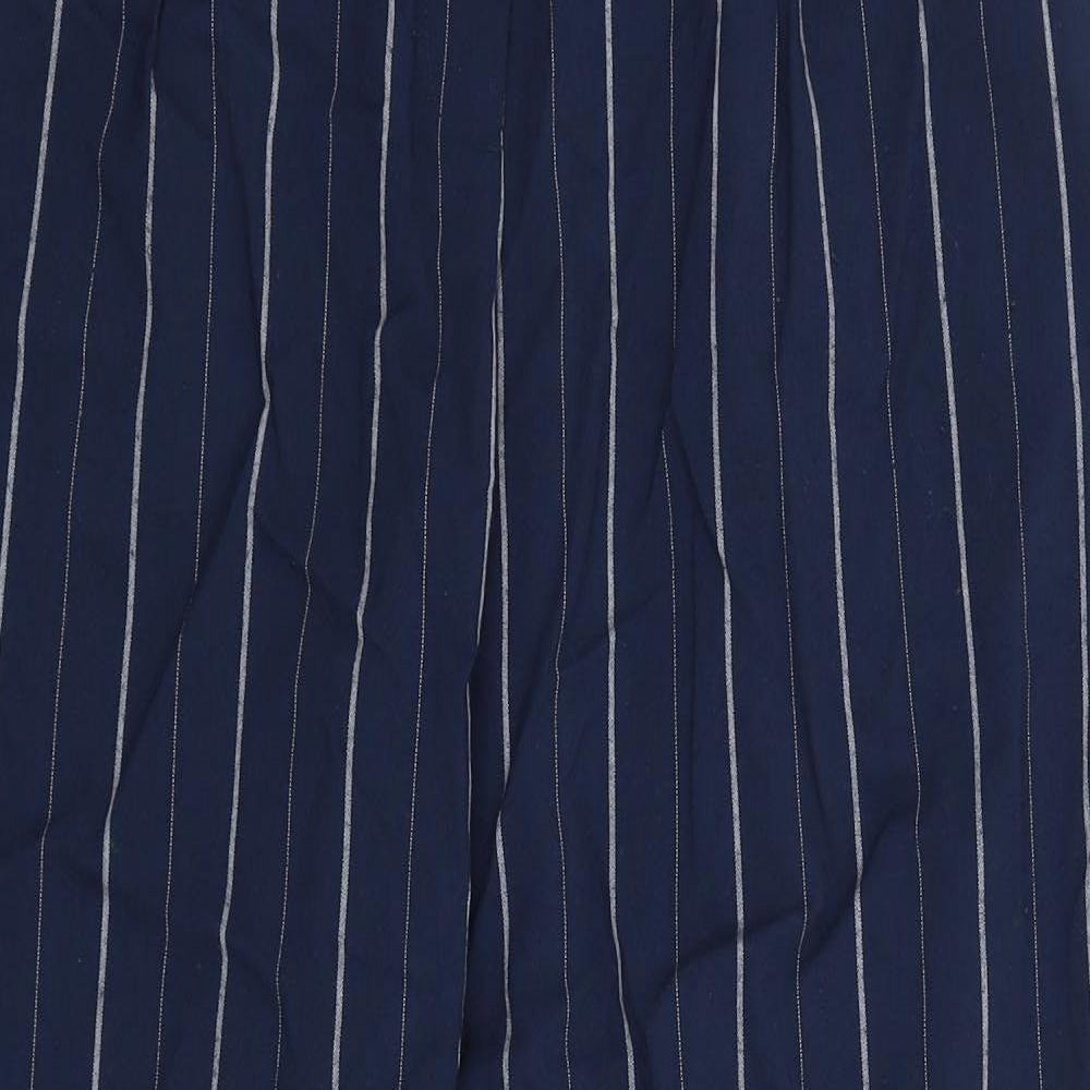 Oliver Bonas Womens Blue Striped  Trousers  Size 12 L27 in