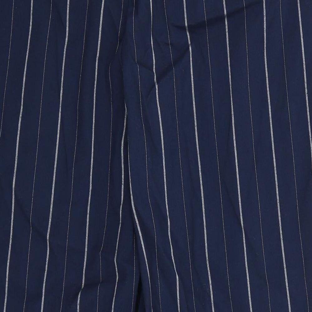 Oliver Bonas Womens Blue Striped  Trousers  Size 12 L27 in