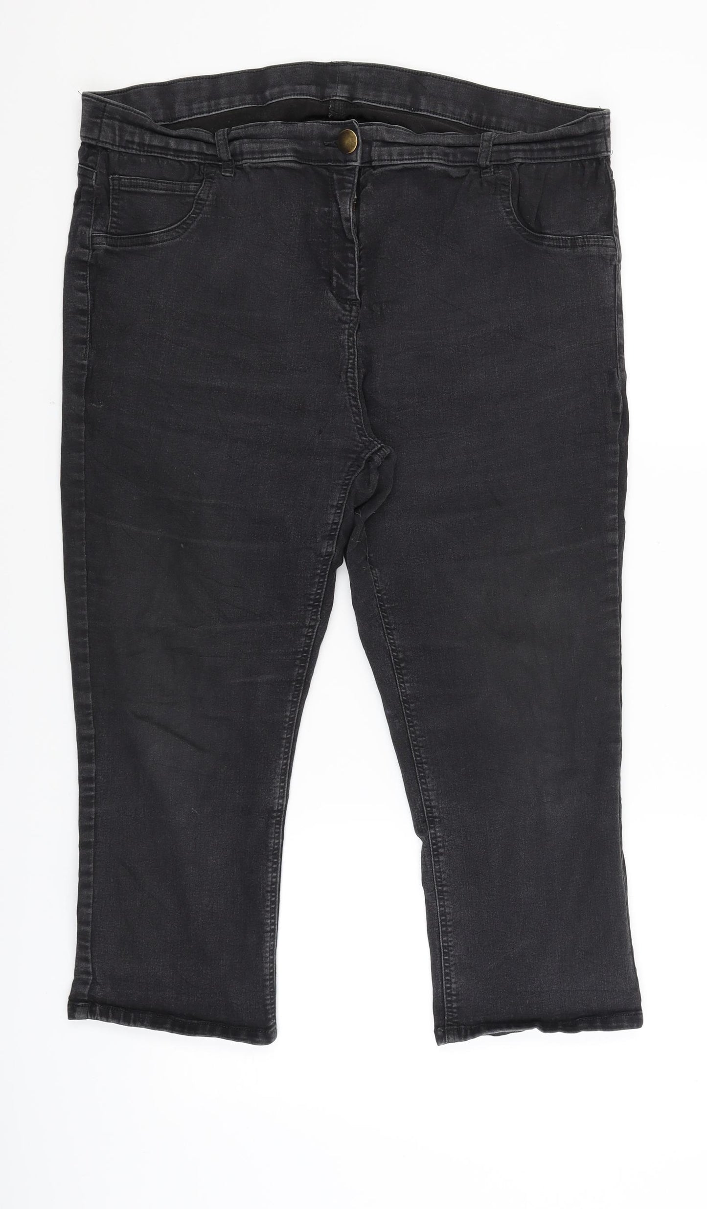 George Womens Black  Denim Cropped Jeans Size 24 L20.5 in