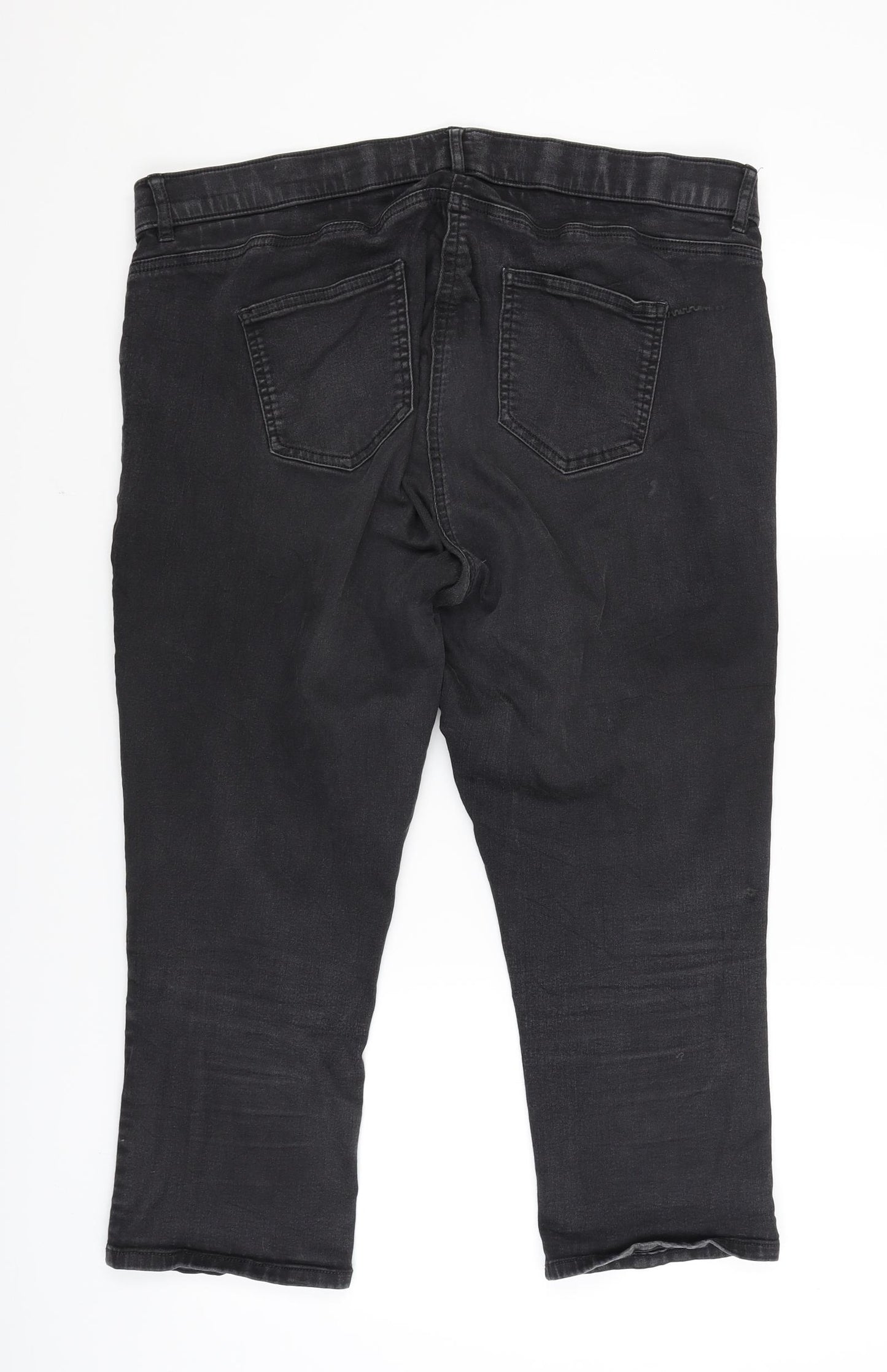 George Womens Black  Denim Cropped Jeans Size 24 L20.5 in