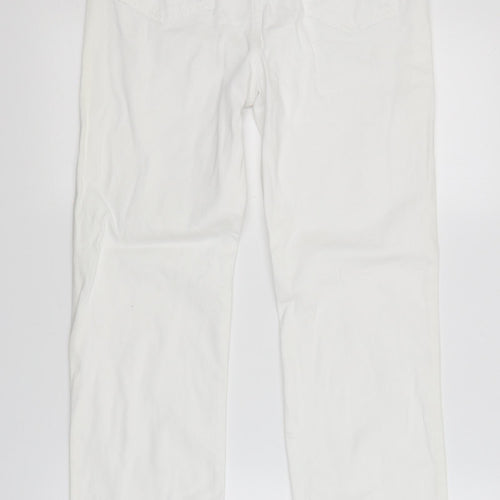 Marks and Spencer Womens White   Straight Jeans Size 12 L28 in