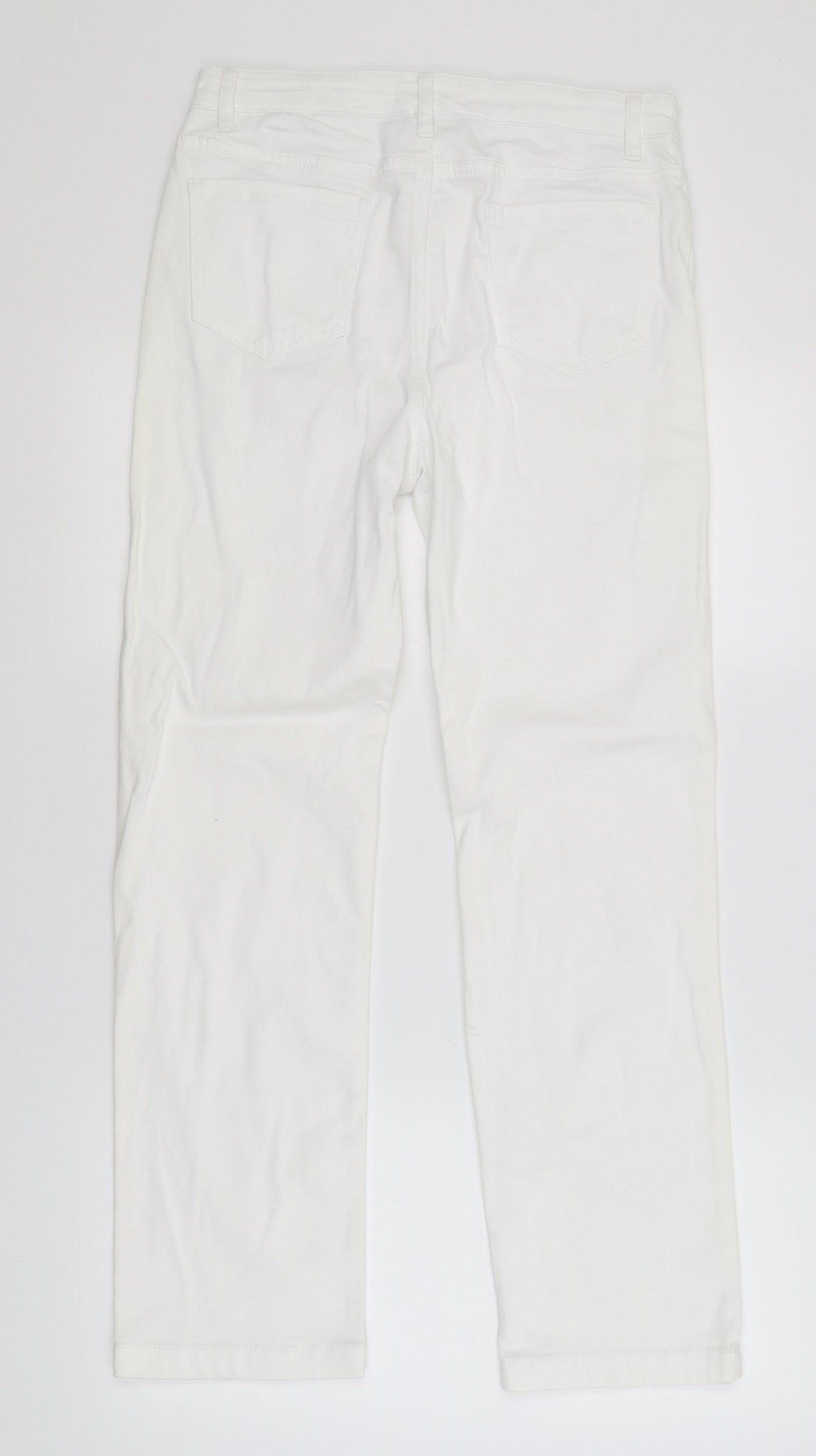Marks and Spencer Womens White   Straight Jeans Size 12 L28 in