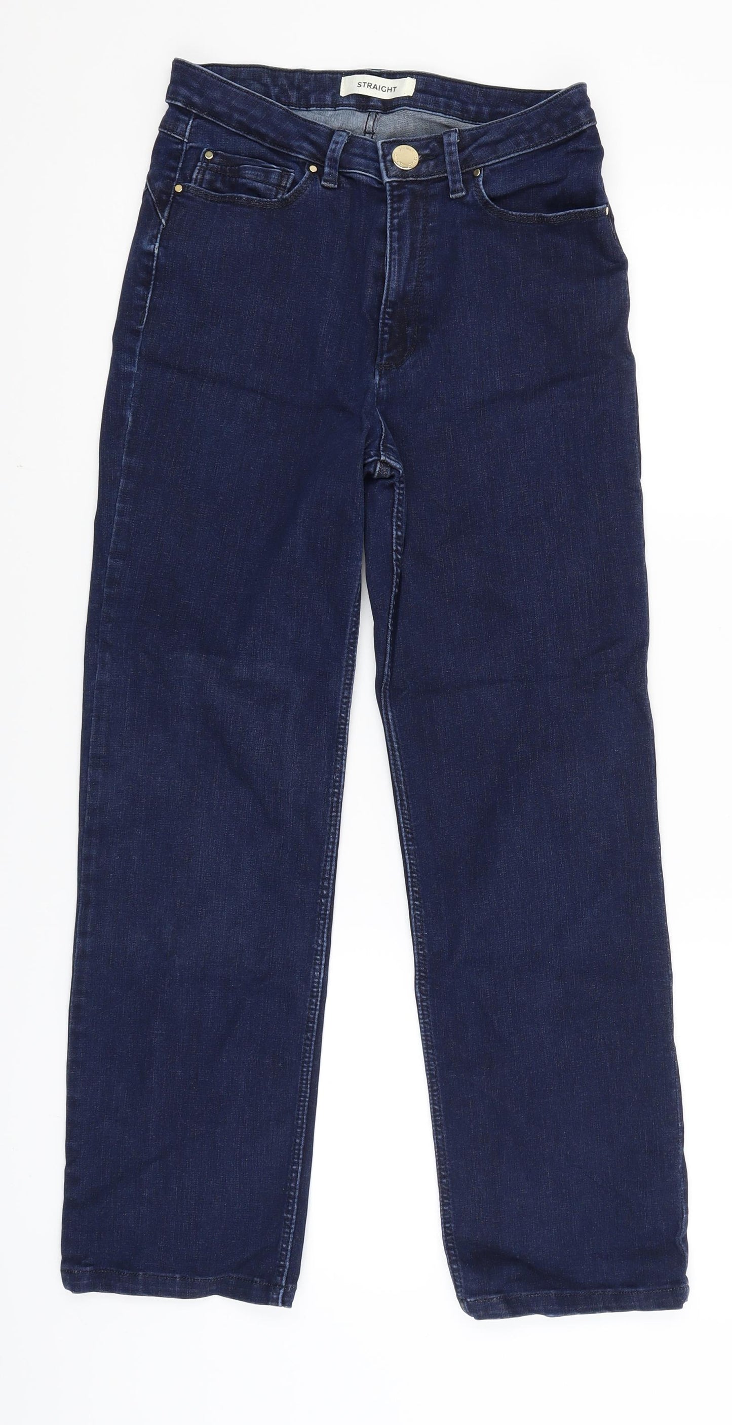 Marks and Spencer Womens Blue   Straight Jeans Size 8 L25 in