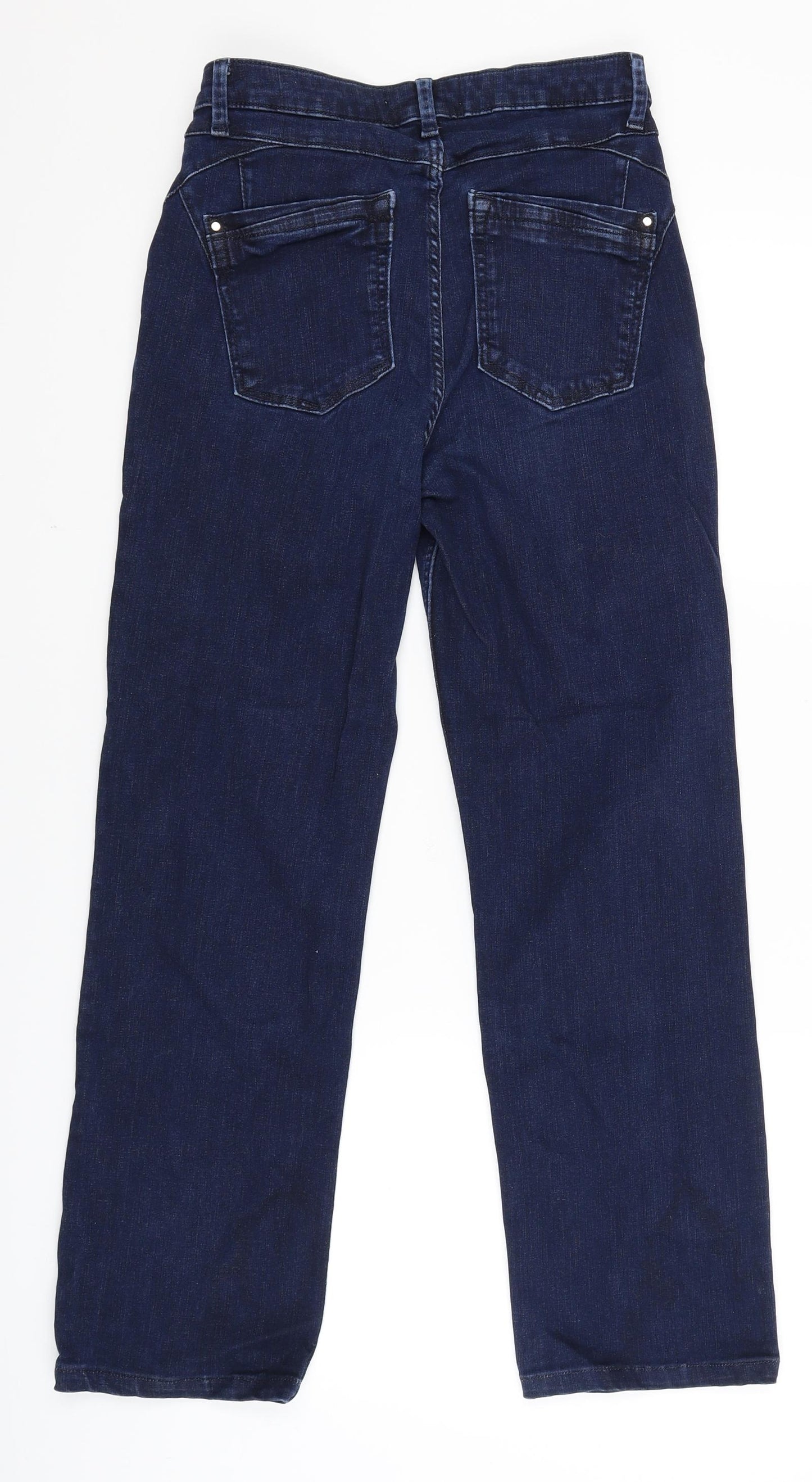 Marks and Spencer Womens Blue   Straight Jeans Size 8 L25 in