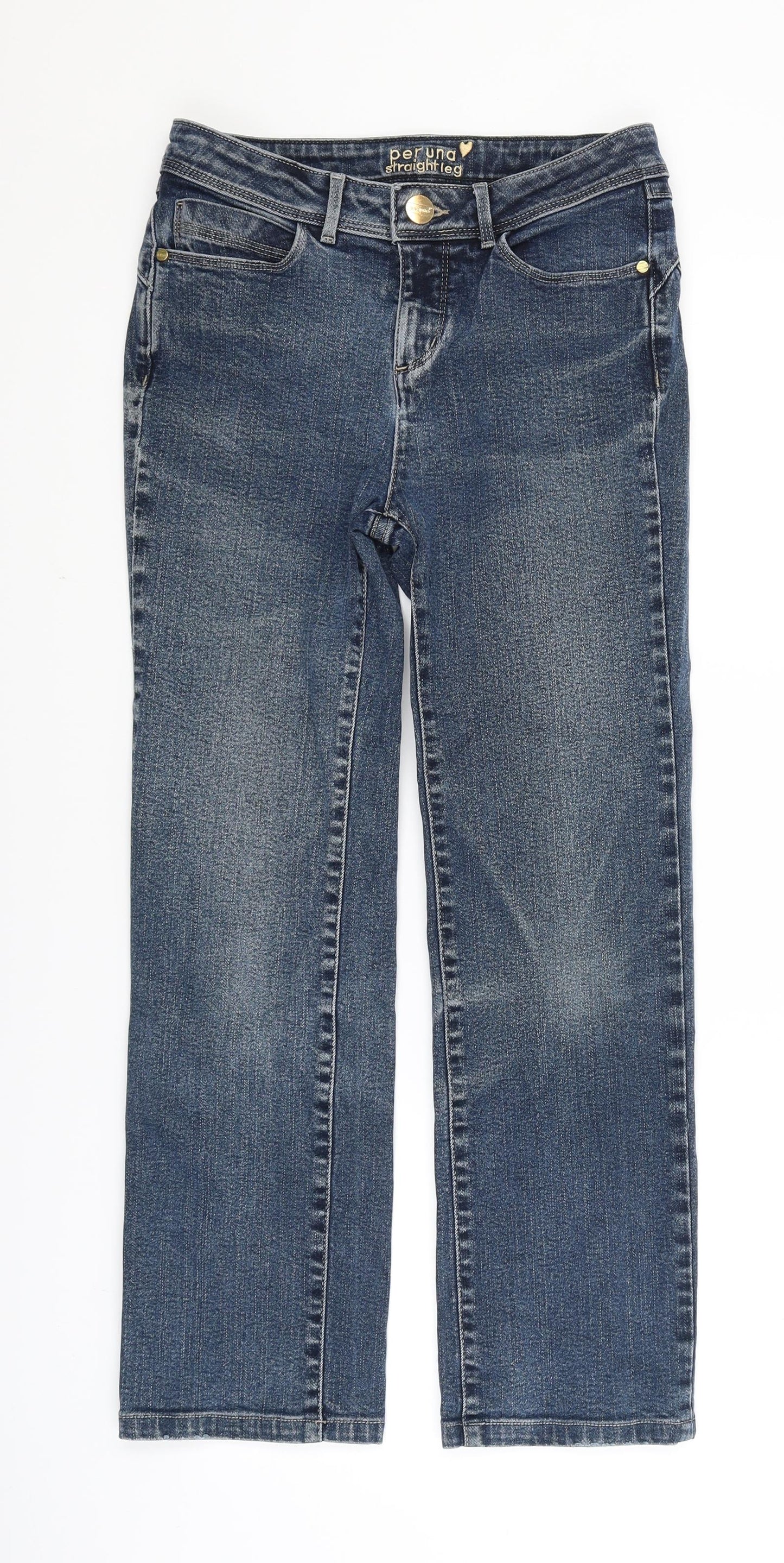 Per Una Womens Blue   Straight Jeans Size 8 L25 in