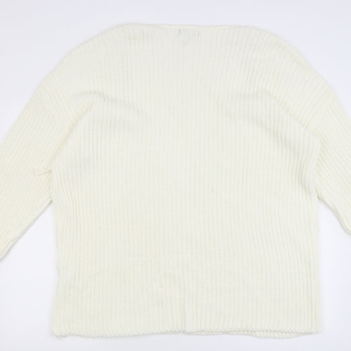 Pretty Little Thing Womens Ivory   Cardigan Jumper Size M