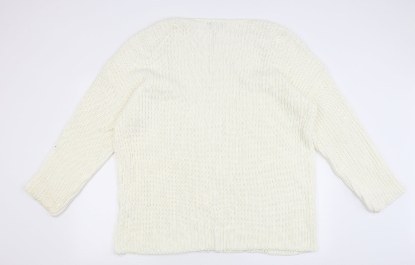 Pretty Little Thing Womens Ivory   Cardigan Jumper Size M