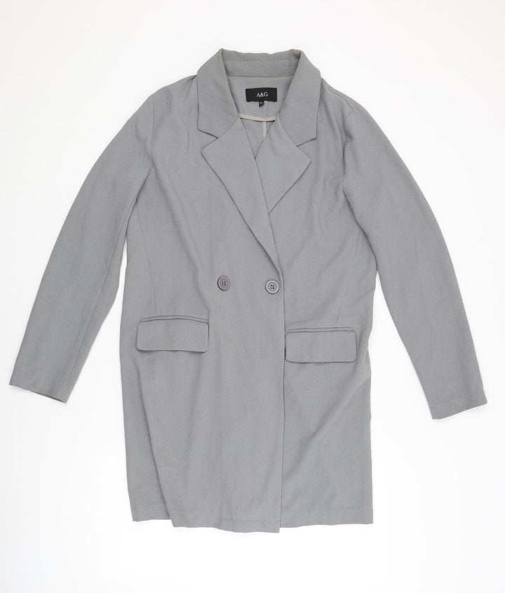 A&G Womens Grey   Overcoat Jacket Size 12