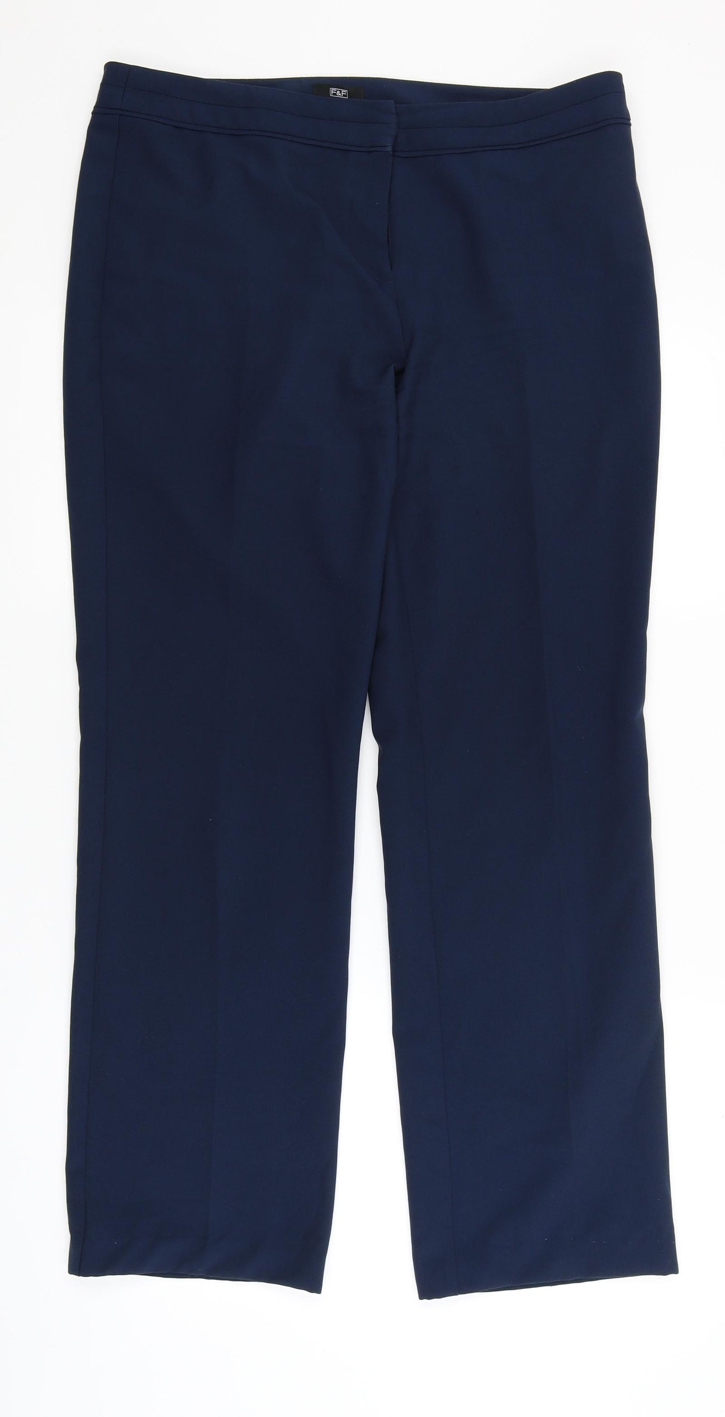 F&F Womens Blue   Dress Pants Trousers Size 12 L29 in