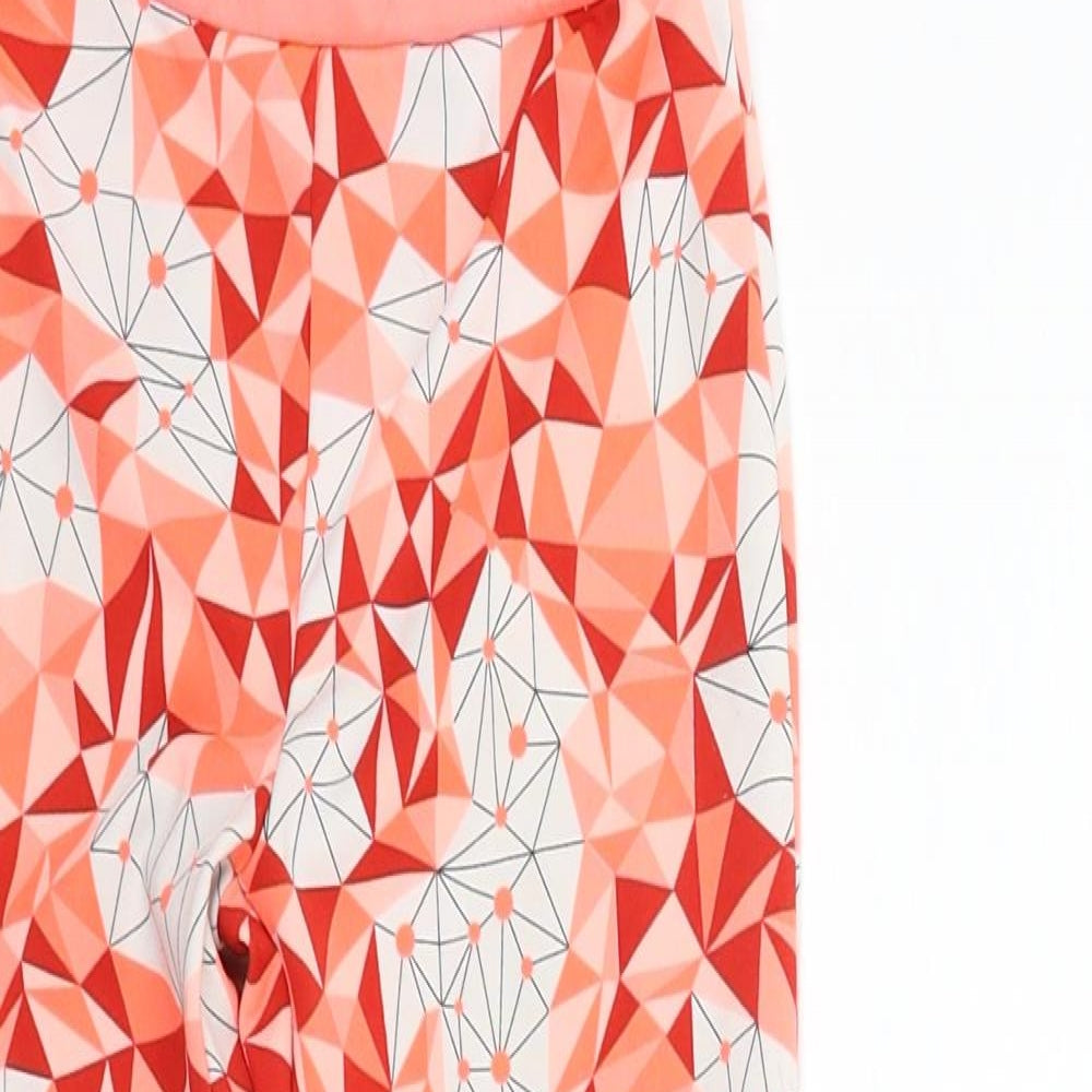 Zara Girls Orange Geometric  Jegging Trousers Size 7-8 Years