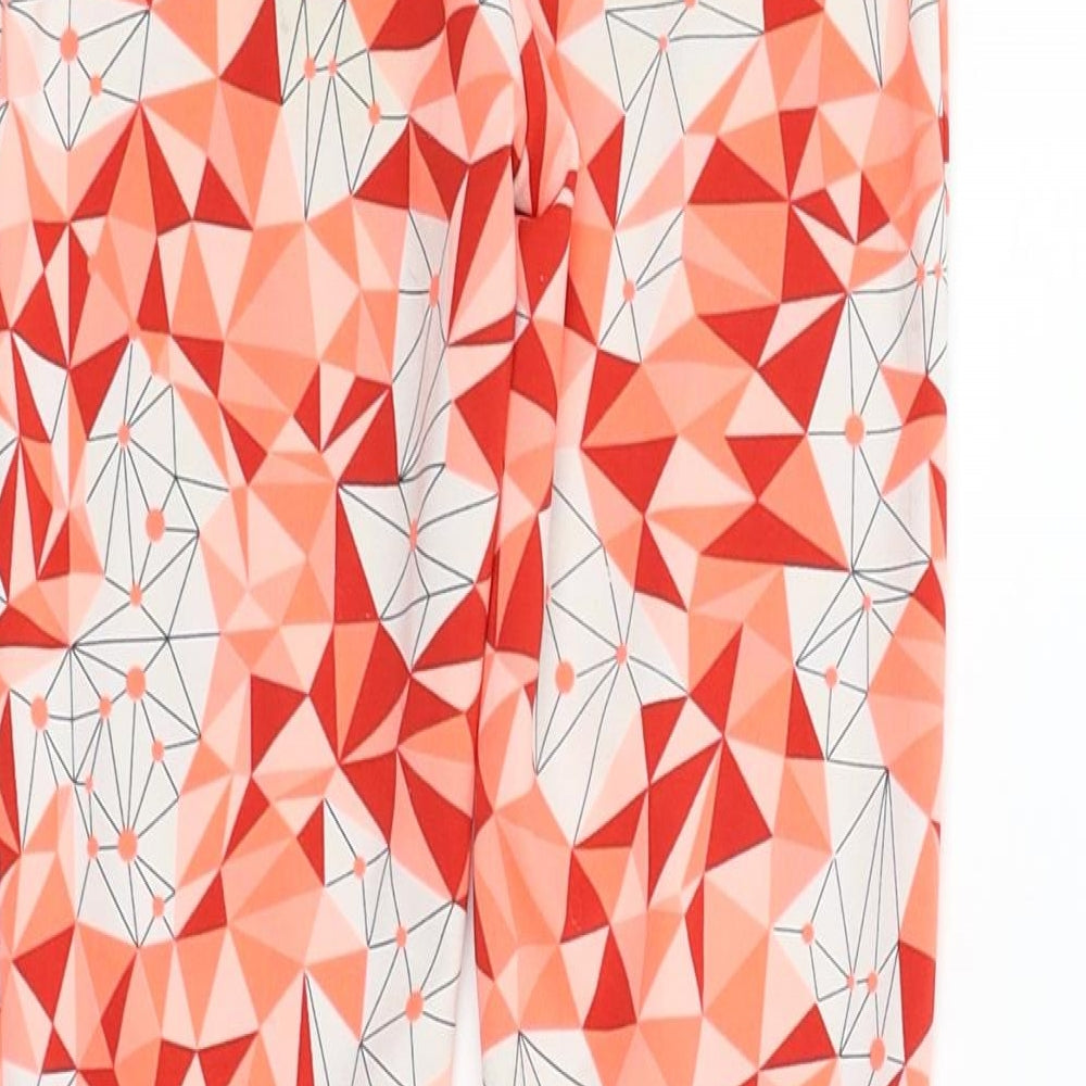 Zara Girls Orange Geometric  Jegging Trousers Size 7-8 Years