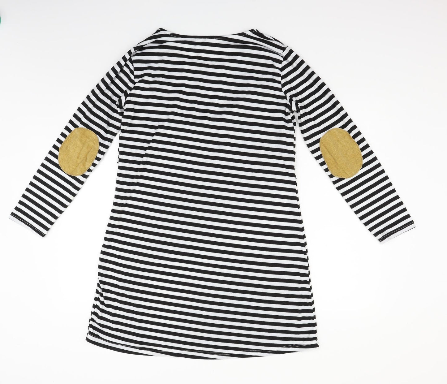 anan baby Womens White Striped  Fit & Flare  Size M