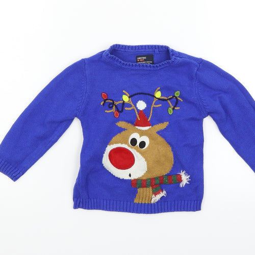 NEXT Boys Blue   Pullover Jumper Size 2 Years  - randeer