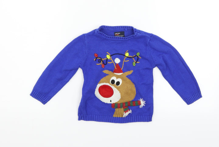 NEXT Boys Blue   Pullover Jumper Size 2 Years  - randeer
