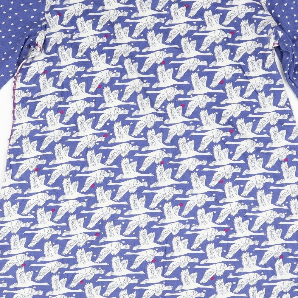 Night Owl Womens Blue Geometric  Top Dress Size L