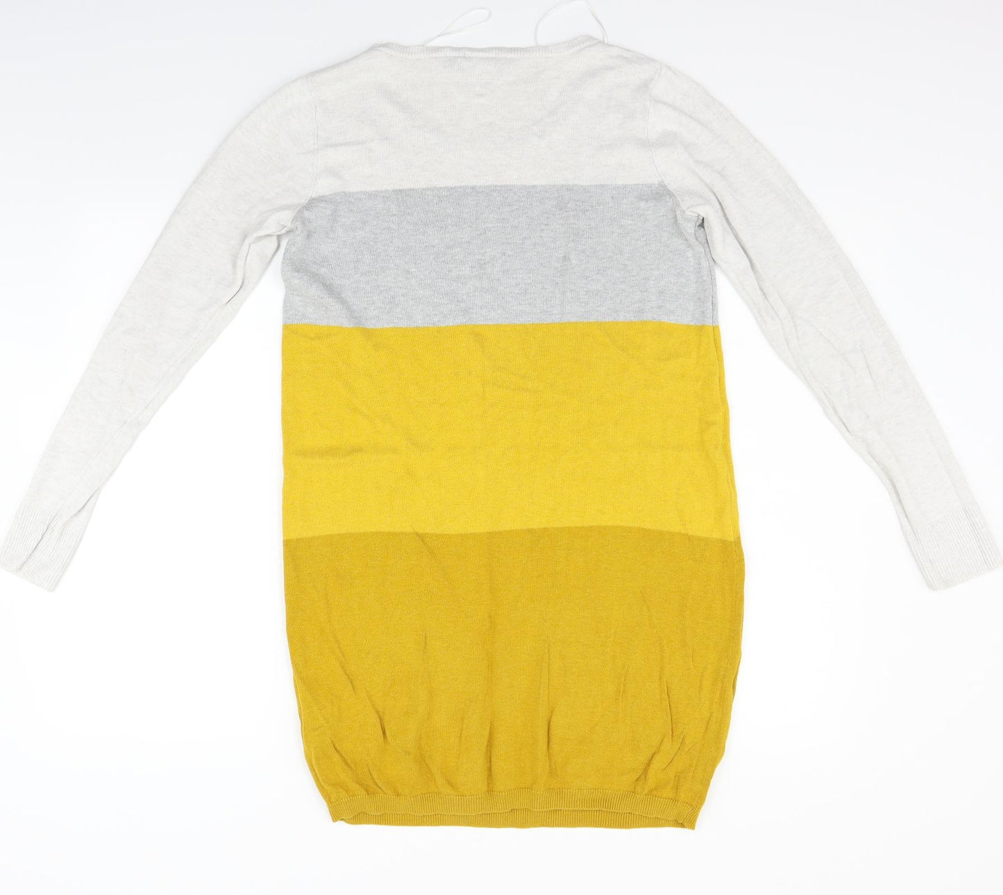 Mexx Womens Yellow Striped  Jumper Dress  Size M