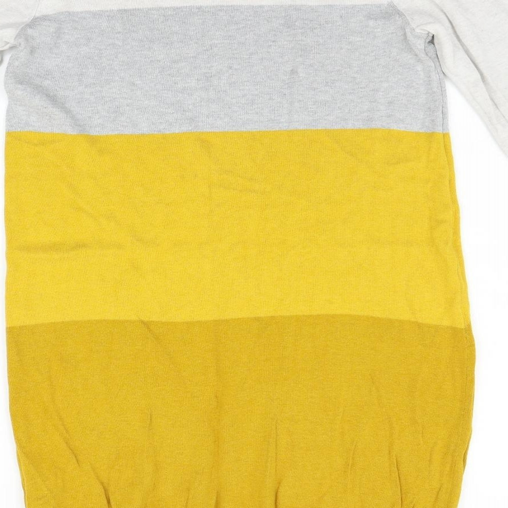 Mexx Womens Yellow Striped  Jumper Dress  Size M