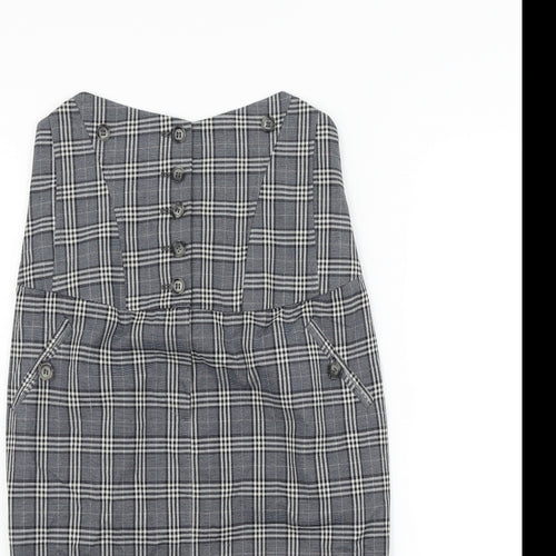 Topshop Womens Grey   Fit & Flare  Size 10