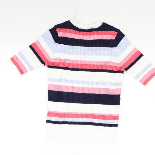 Marks and Spencer Womens Blue Striped  Pullover Jumper Size 12