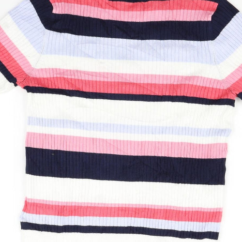 Marks and Spencer Womens Blue Striped  Pullover Jumper Size 12