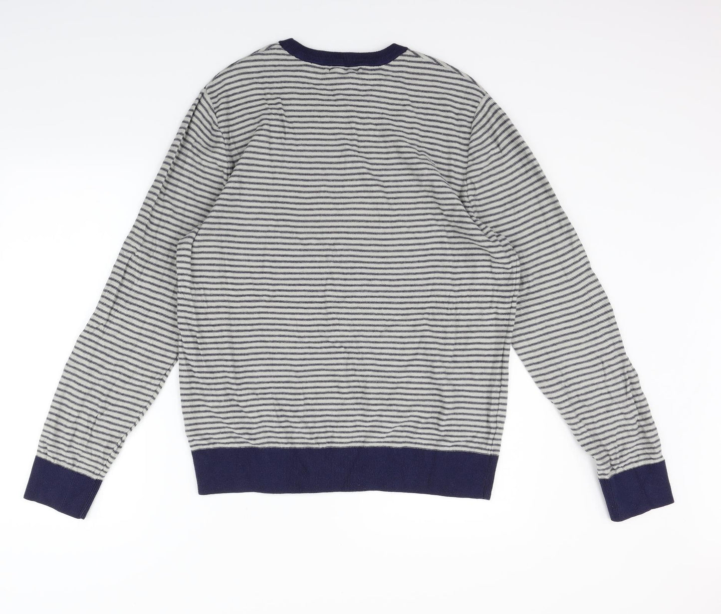 Gap Mens Blue Striped  Pullover Jumper Size L