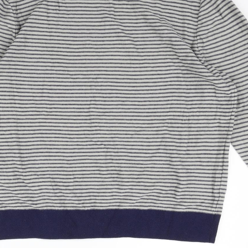Gap Mens Blue Striped  Pullover Jumper Size L