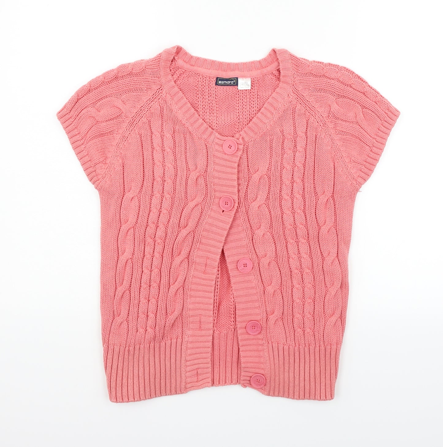 Emara Girls Pink   Cardigan Jumper Size 10 Years