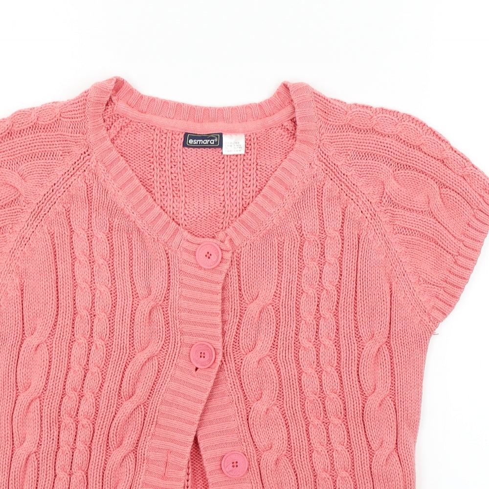 Emara Girls Pink   Cardigan Jumper Size 10 Years