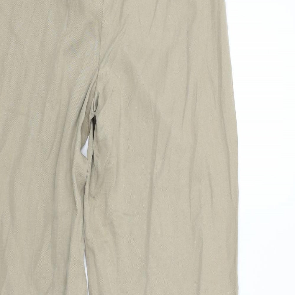 Per Una Womens Beige   Trousers  Size 14 L30 in - BELTED