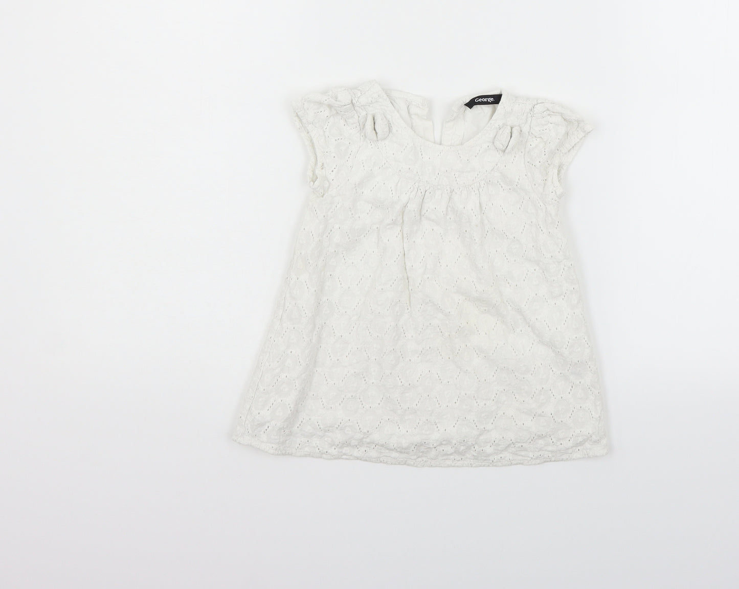 George Girls White   Fit & Flare  Size 12-18 Months