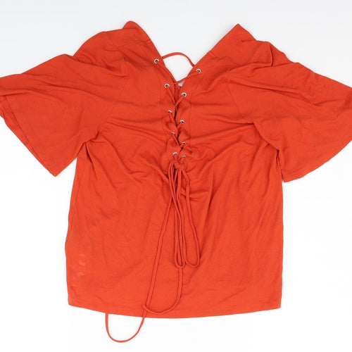 New Look Womens Orange   Basic T-Shirt Size 12