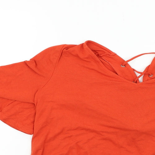 New Look Womens Orange   Basic T-Shirt Size 12
