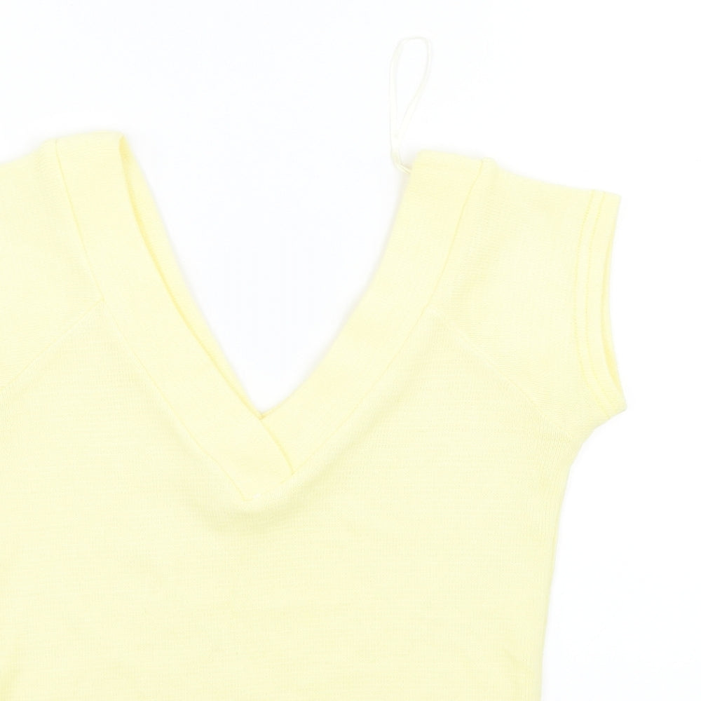 Preworn Womens Yellow   Vest Jumper Size L
