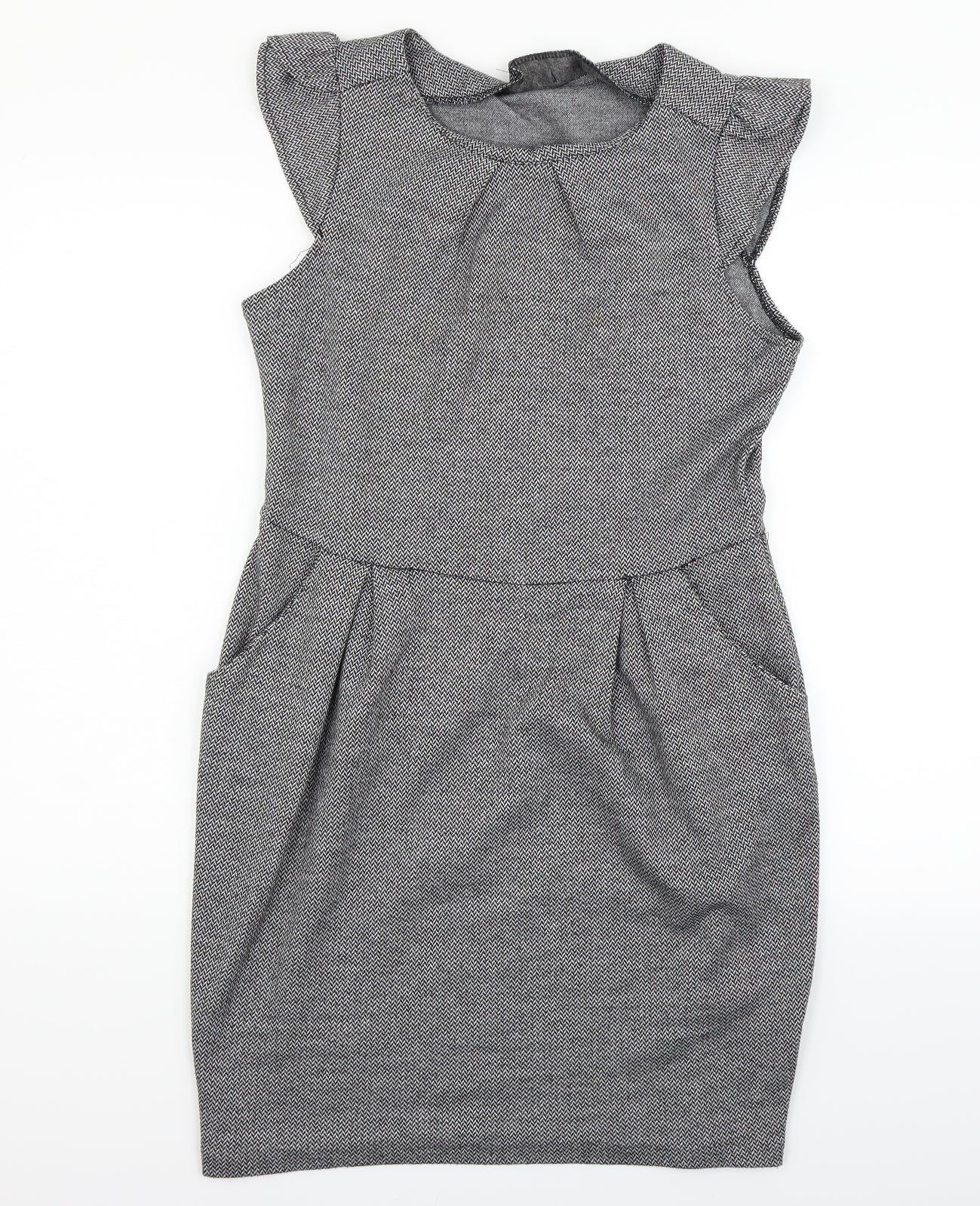 Atmosphere Womens Grey Geometric  Fit & Flare  Size 14