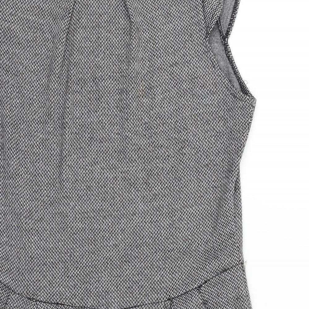 Atmosphere Womens Grey Geometric  Fit & Flare  Size 14