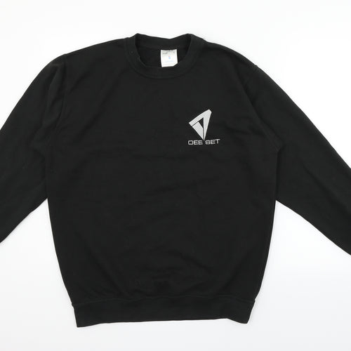 Uneek Mens Black   Pullover Jumper Size M