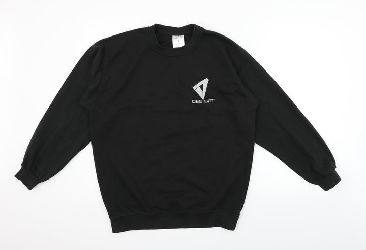 Uneek Mens Black   Pullover Jumper Size M