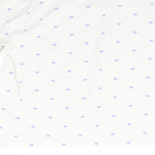 George Girls White Polka Dot  Basic T-Shirt Size 9-10 Years  - Sleep Club