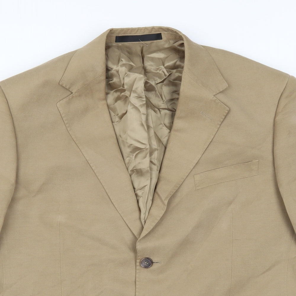 Marks and Spencer Mens Beige   Jacket Suit Size 42