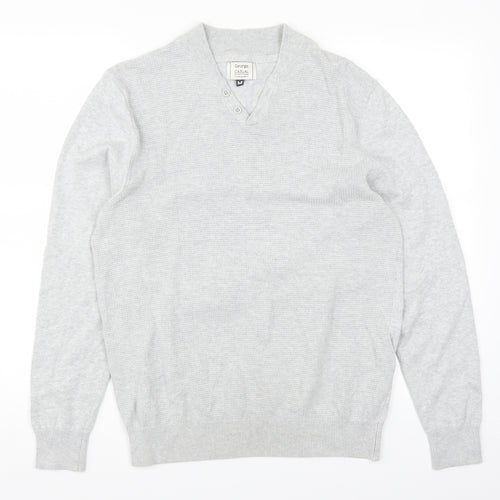George Mens Grey   Pullover Jumper Size M