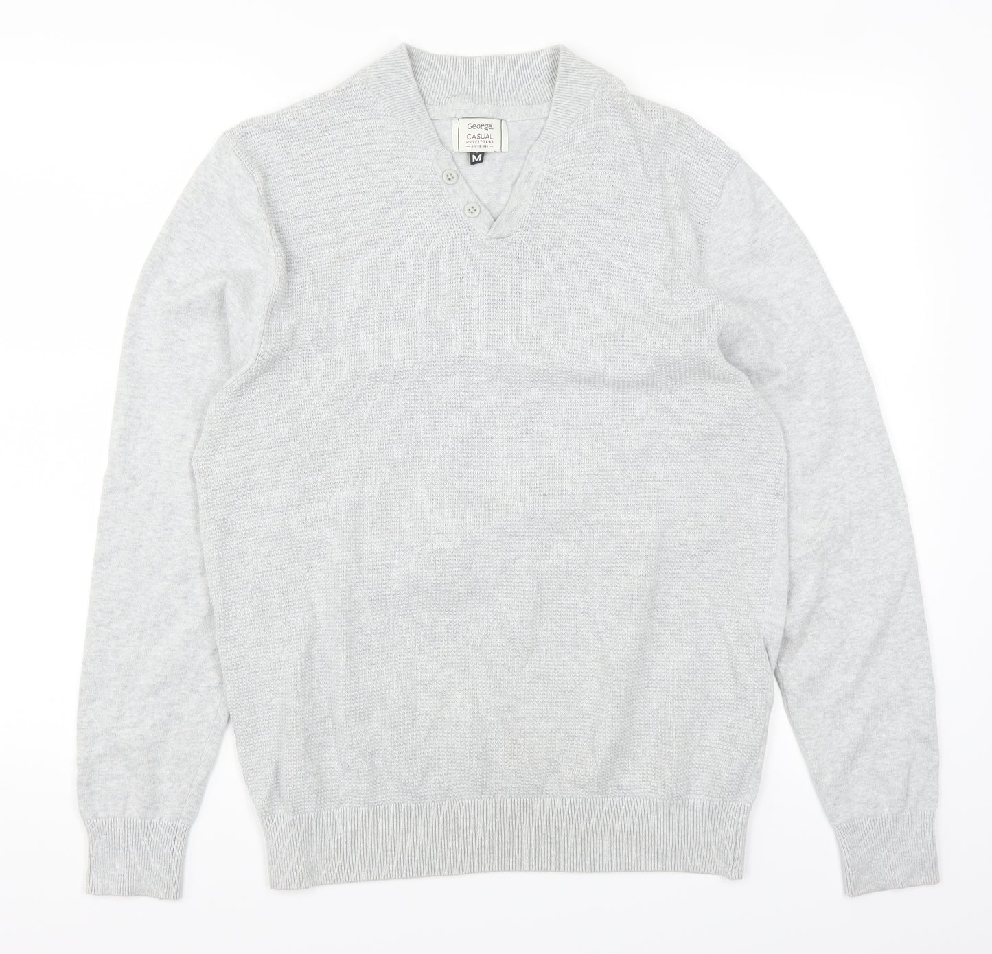 George Mens Grey   Pullover Jumper Size M