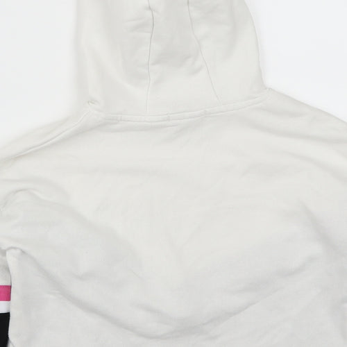 Primark Girls White Striped  Pullover Hoodie Size 8-9 Years  - California