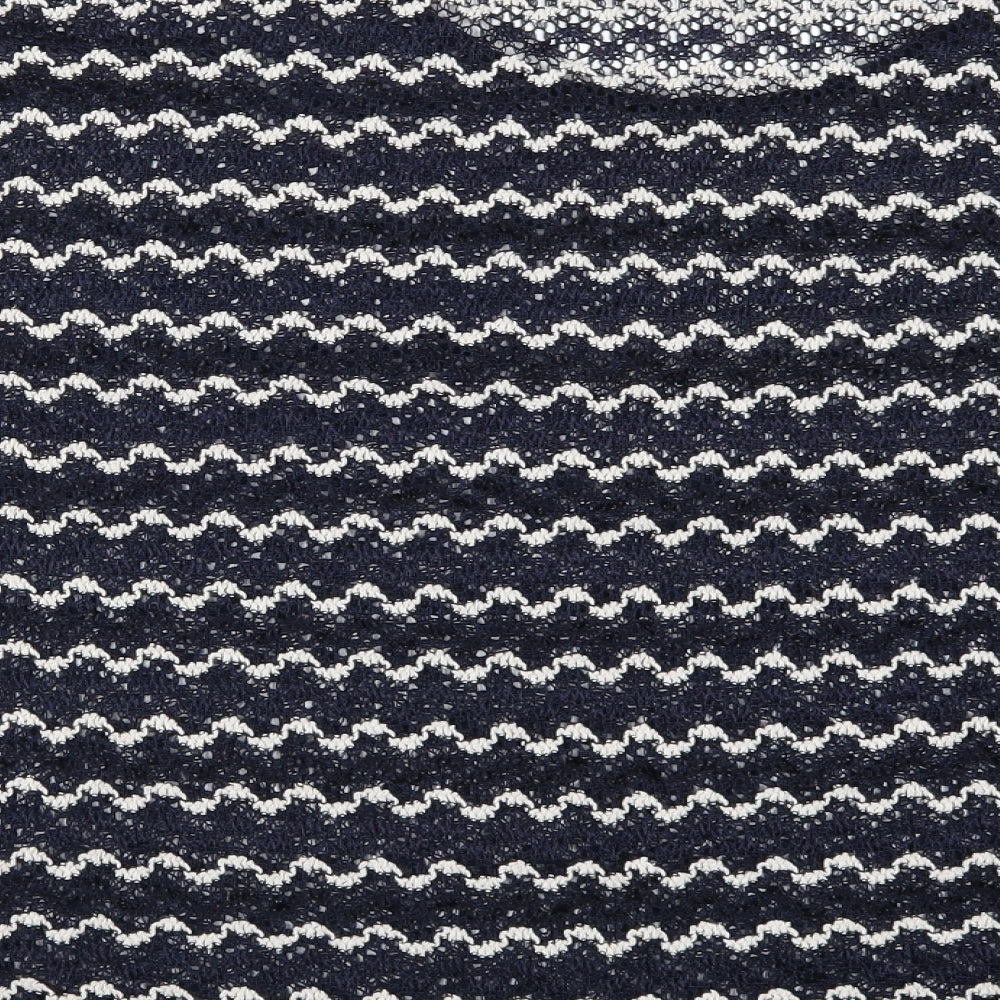 NEXT Womens Blue Striped  Pullover Jumper Size 22  - Zig Zag