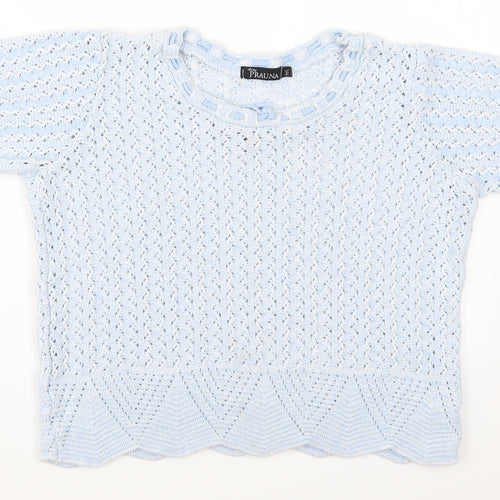 Prauna  Womens Blue   Pullover Jumper Size M