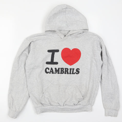 Preworn Womens Grey   Pullover Hoodie Size M  - I Love Cambrils