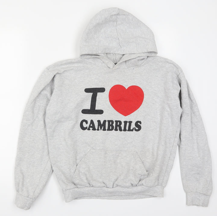 Preworn Womens Grey   Pullover Hoodie Size M  - I Love Cambrils