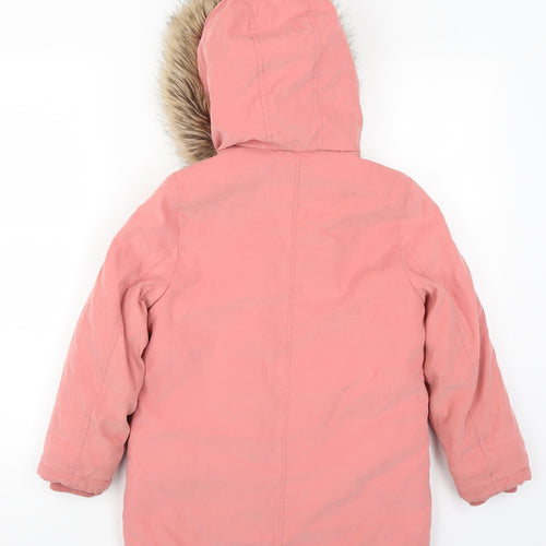 George Girls Pink   Parka Coat Size 7-8 Years